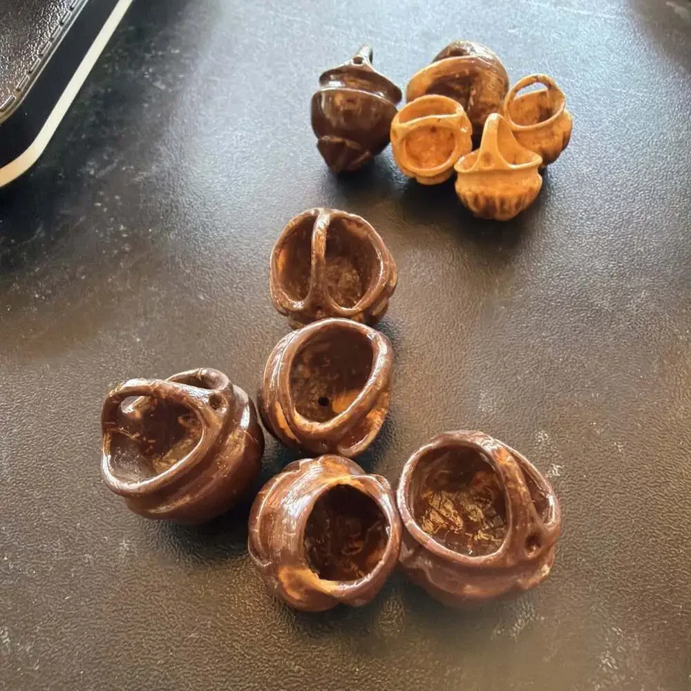 VNTG Clay Pots 20 - Redware Cazuelas Barro Dollhouse Folk Art Miniatures
